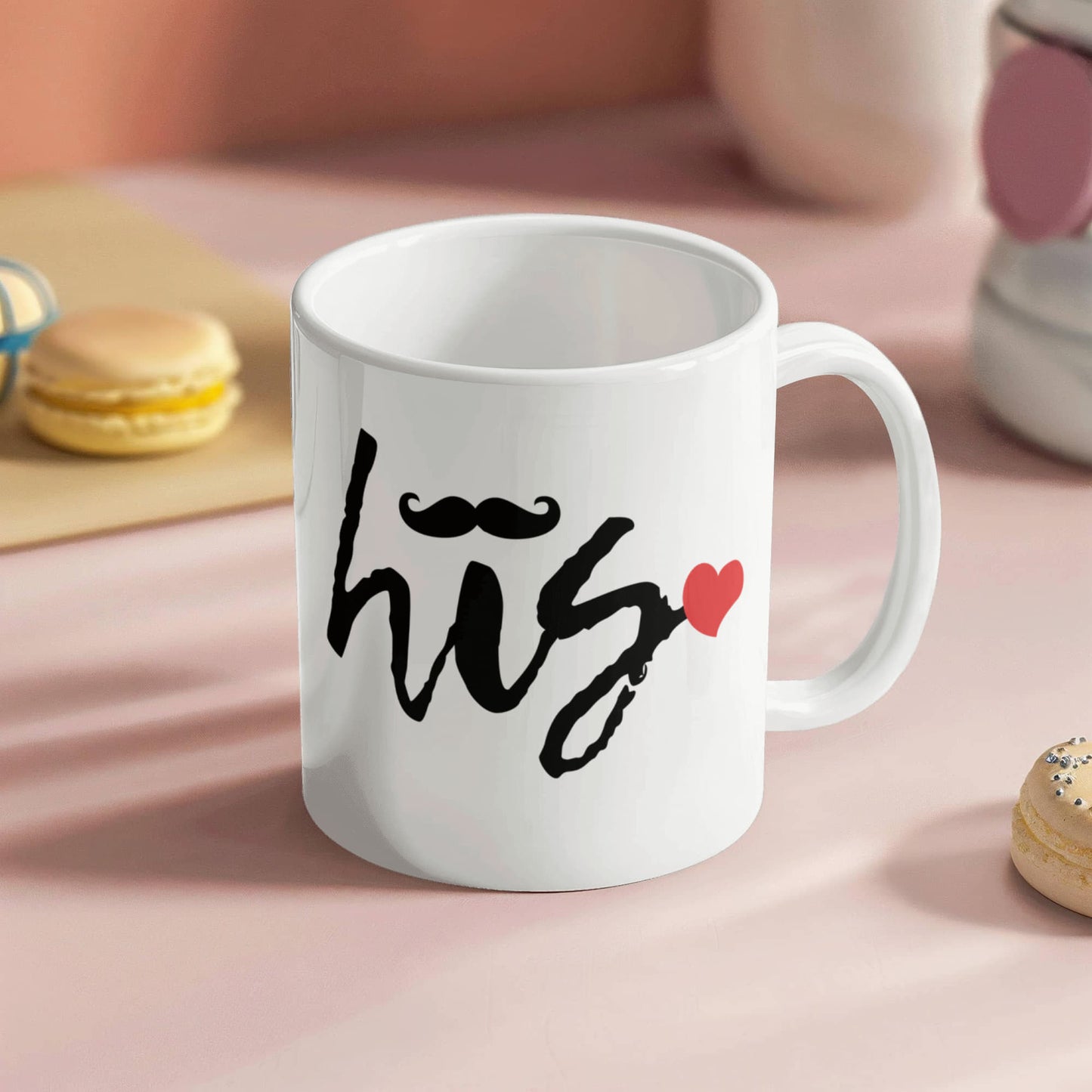 His and Hers Coffee Mug Set – Romantic Ceramic Mug Pair (11oz/15oz) for Couples, Anniversary, or Valentine’s Day - Mallard Moon Gift Shop