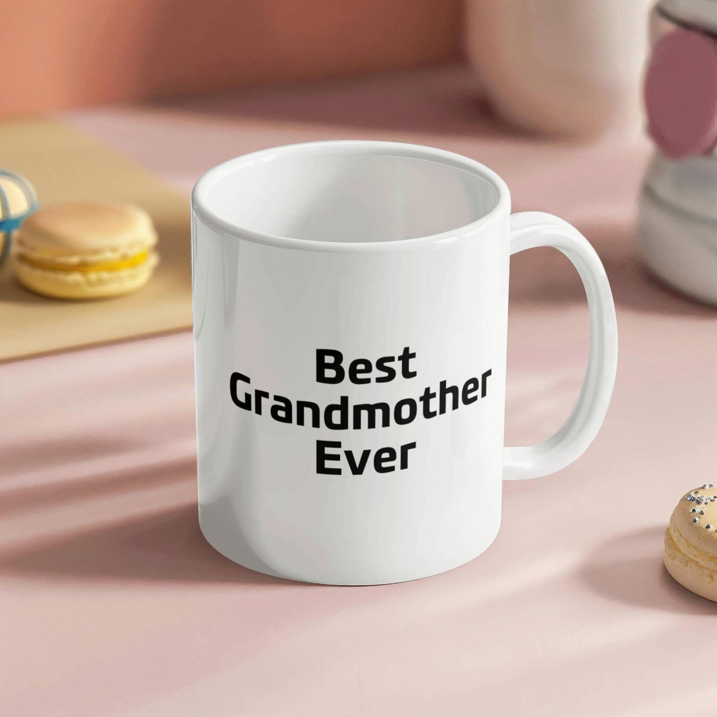 Best Grandmother Ever – Elegant White Ceramic Coffee Mug Gift for Grandma, Sweet Present from Grandkids, Kids, or Daughter - Mallard Moon Gift Shop