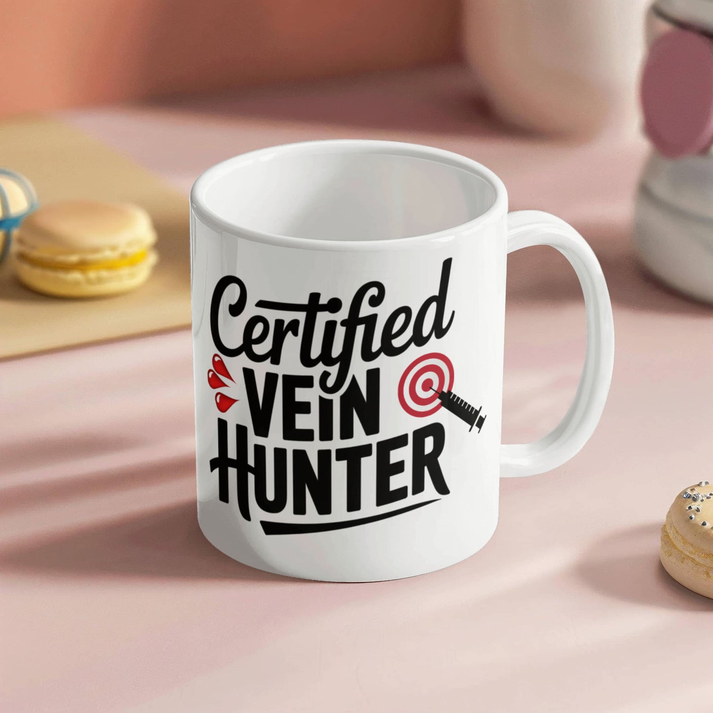 Certified Vein Hunter Phlebotomist Mug – Funny Medical Lab Tech Gift for Coworkers, Nurses & Students - Mallard Moon Gift Shop