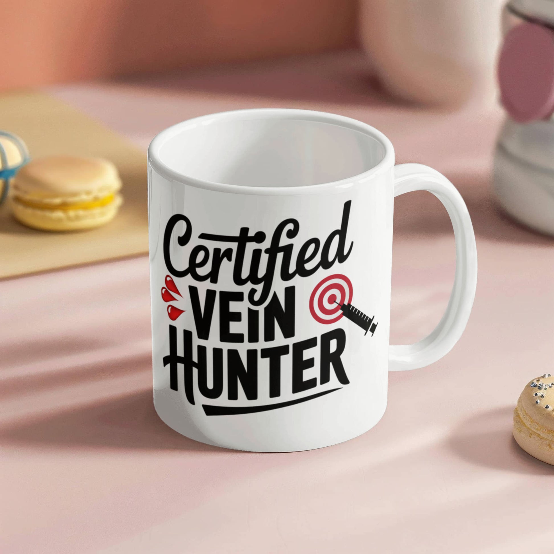 Certified Vein Hunter Phlebotomist Mug – Funny Medical Lab Tech Gift for Coworkers, Nurses & Students - Mallard Moon Gift Shop