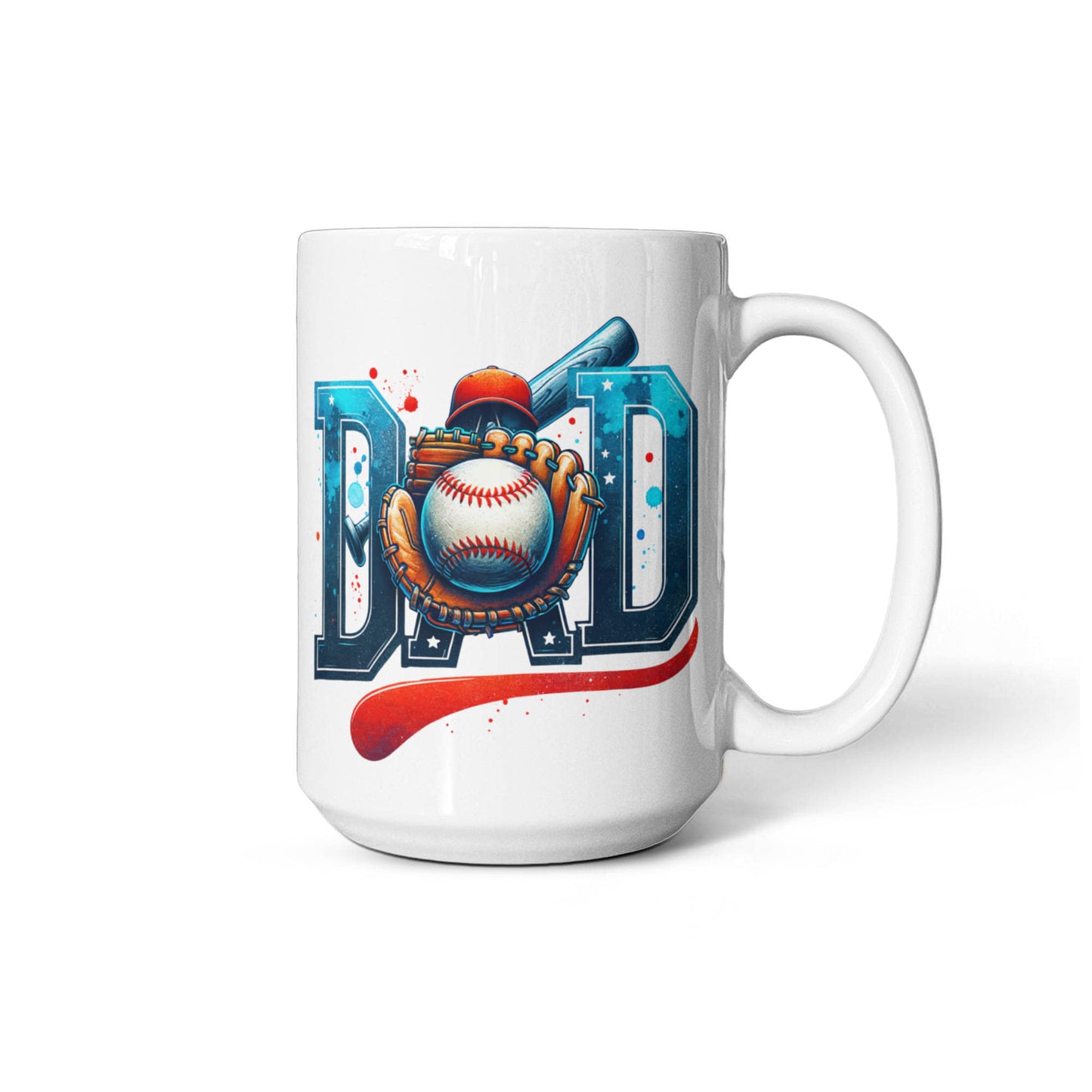 Baseball Dad Mug – Sports-Themed Ceramic Coffee Cup – Gift for Baseball-Loving Father or Coach - Mallard Moon Gift Shop