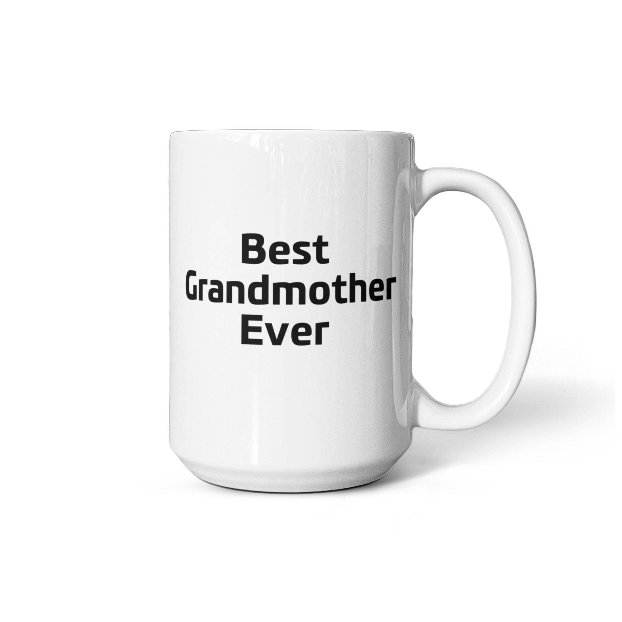 Best Grandmother Ever – Elegant White Ceramic Coffee Mug Gift for Grandma, Sweet Present from Grandkids, Kids, or Daughter - Mallard Moon Gift Shop