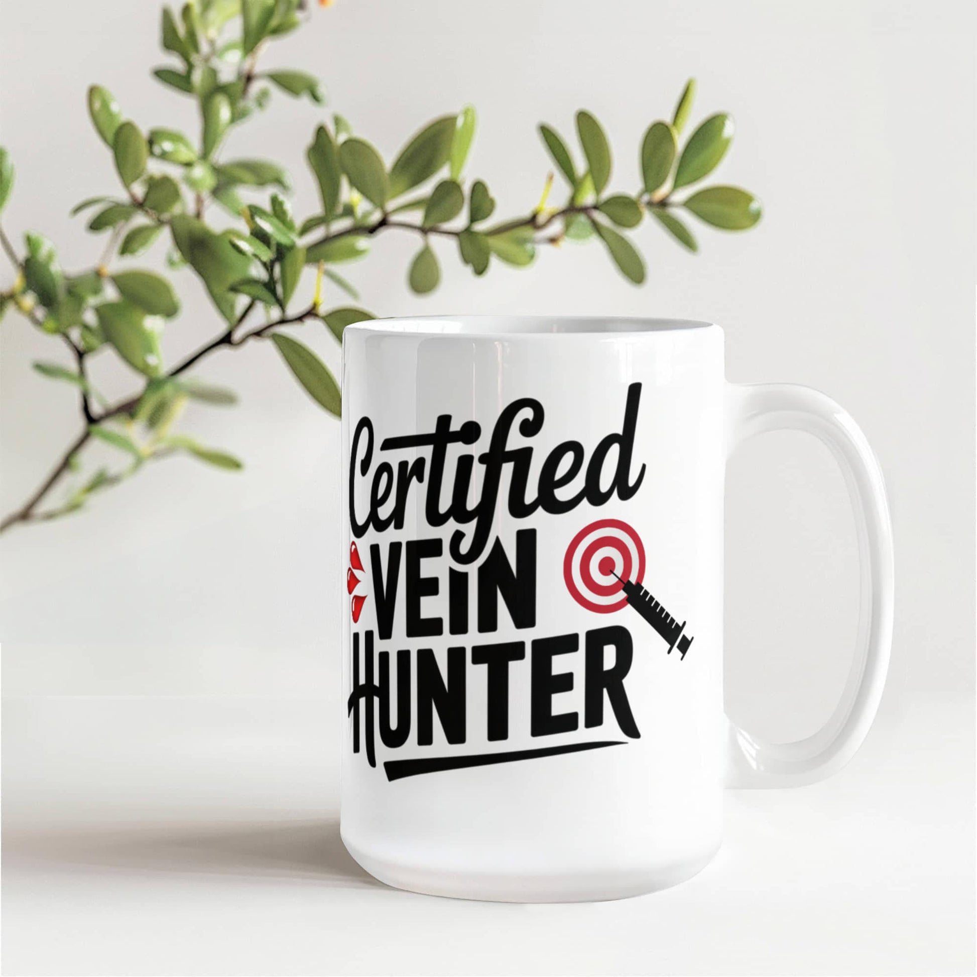 Certified Vein Hunter Phlebotomist Mug – Funny Medical Lab Tech Gift for Coworkers, Nurses & Students - Mallard Moon Gift Shop
