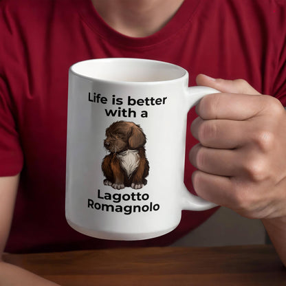Life Is Better with a Lagotto Romagnolo Coffee Mug – Cute Dog Lover Gift for Lagotto Romagnolo Owners, Breeders & Pet Parents - Mallard Moon