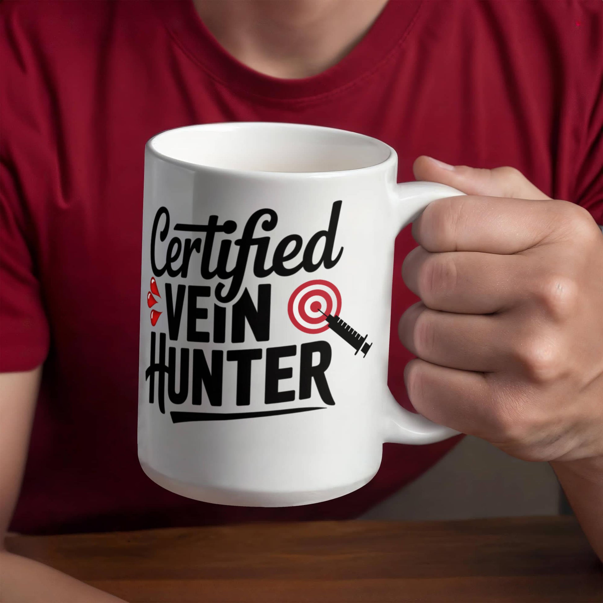 Certified Vein Hunter Phlebotomist Mug – Funny Medical Lab Tech Gift for Coworkers, Nurses & Students - Mallard Moon Gift Shop