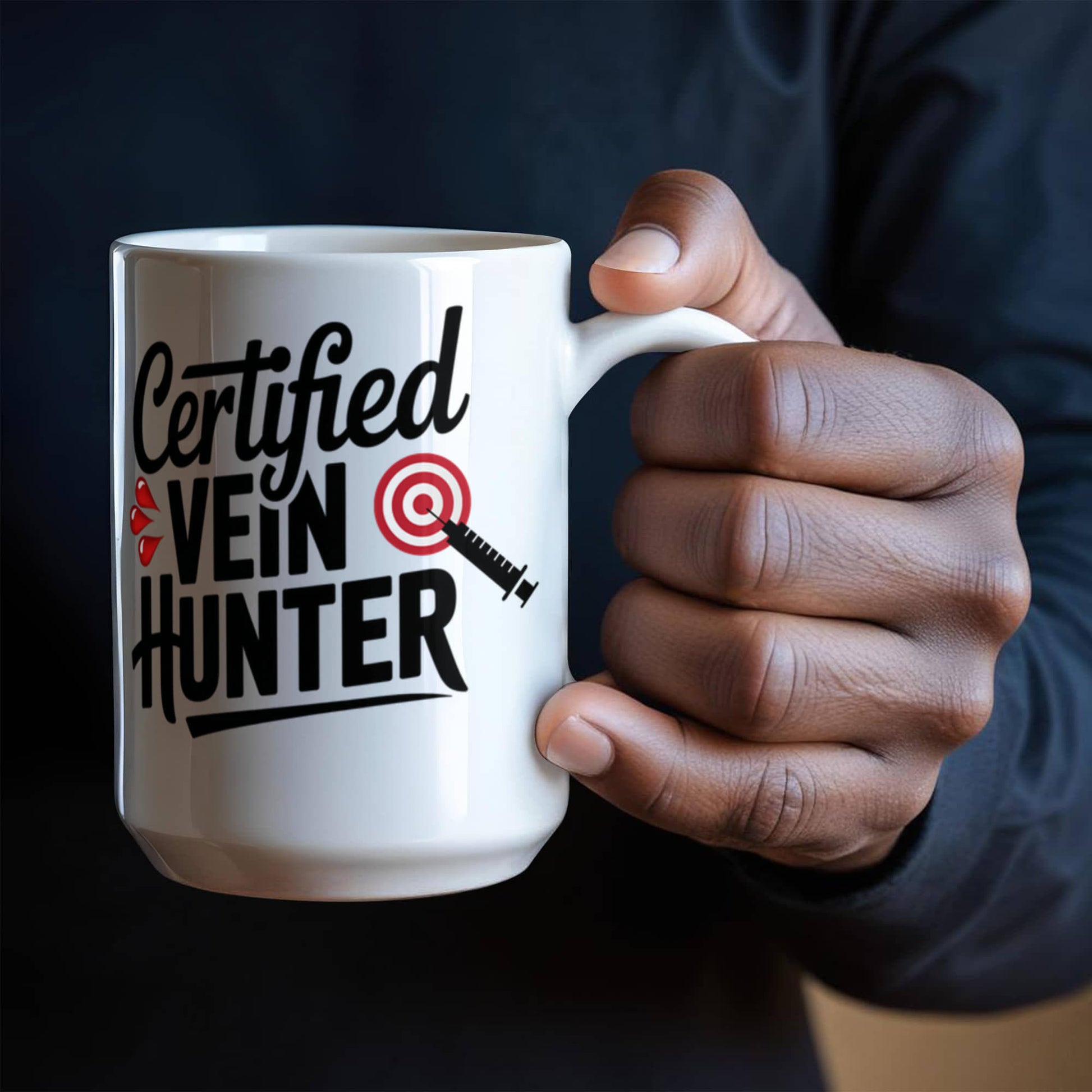 Certified Vein Hunter Phlebotomist Mug – Funny Medical Lab Tech Gift for Coworkers, Nurses & Students - Mallard Moon Gift Shop