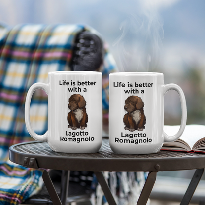 Life Is Better with a Lagotto Romagnolo Coffee Mug – Cute Dog Lover Gift for Lagotto Romagnolo Owners, Breeders & Pet Parents - Mallard Moon