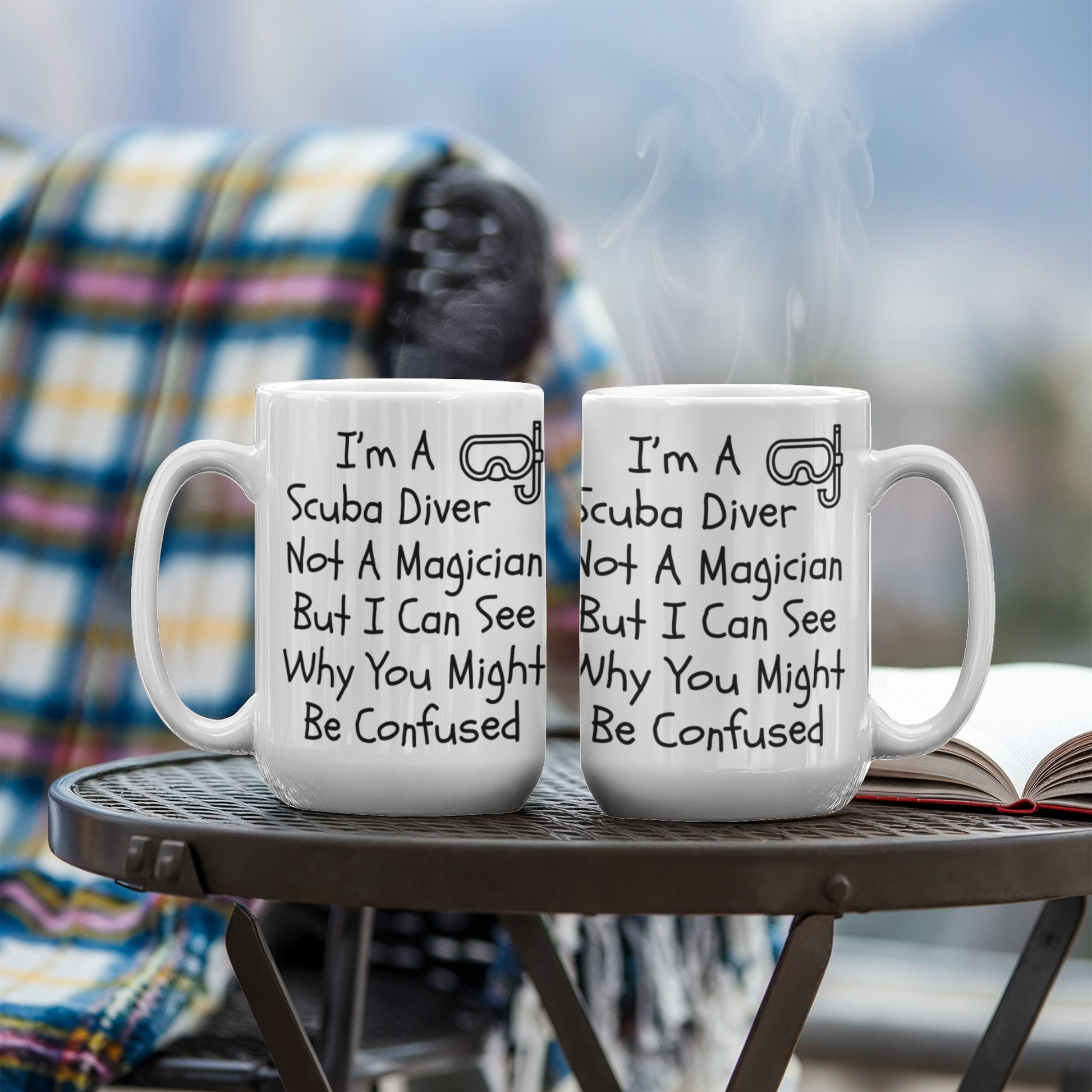 Funny Scuba Diving Coffee Mug - I'm a Scuba Diver, Not a Magician - Mallard Moon Gift Shop
