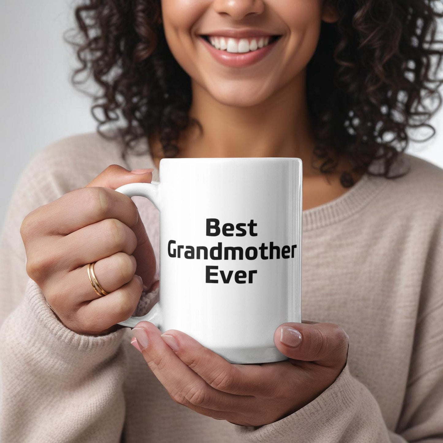 Best Grandmother Ever – Elegant White Ceramic Coffee Mug Gift for Grandma, Sweet Present from Grandkids, Kids, or Daughter - Mallard Moon Gift Shop