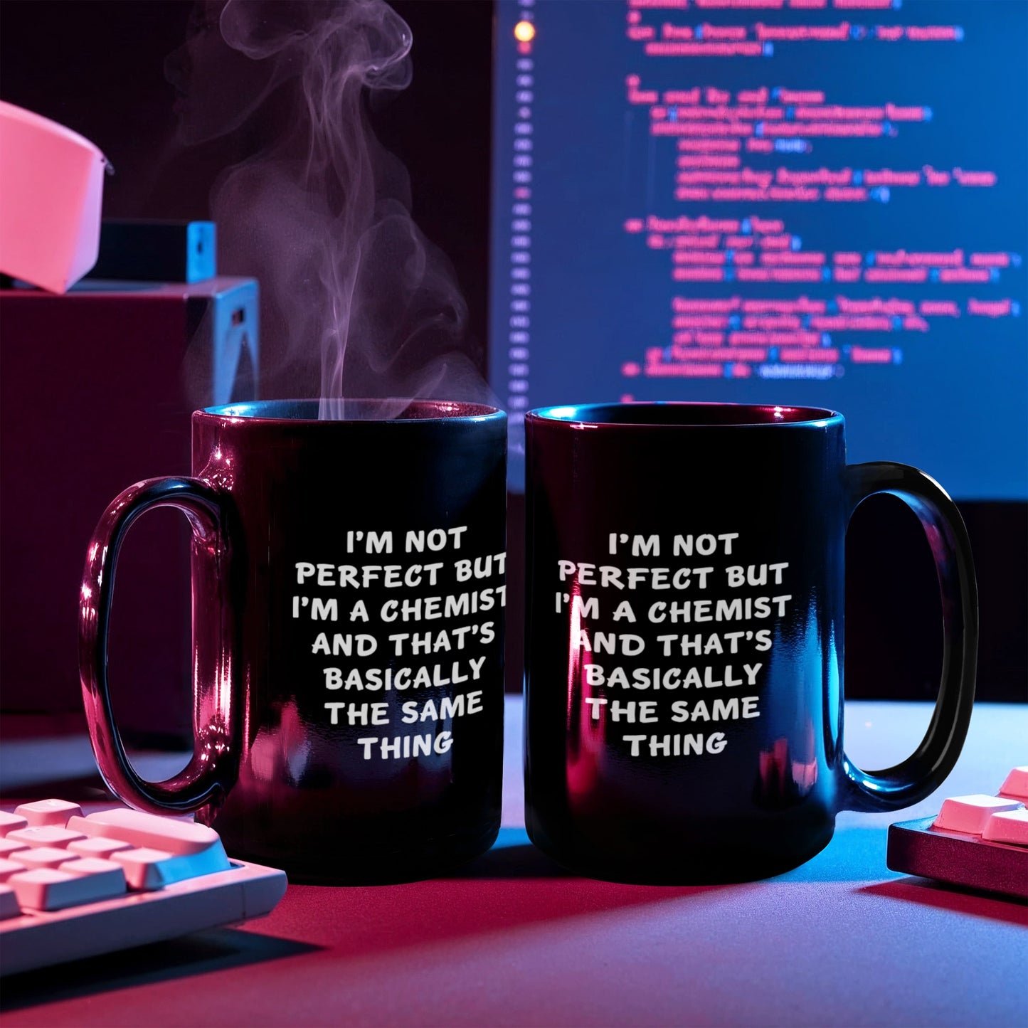 Feel Like a Pro with This Funny Chemist Black Coffee Mug for Graduation, Gifts from Friends to Chemistry Lovers for Unique and Personalized Present - Mallard Moon Gift Shop