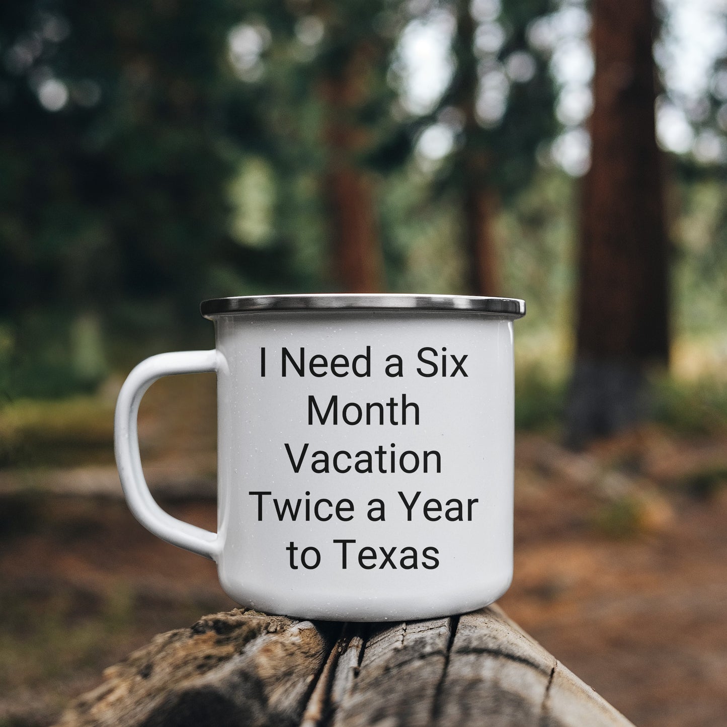 Six Month Vacation Twice a Year to Texas Camping Mug, Funny Quote, Texas Gifts from Friends or Family, Christmas Unique Gifts - Mallard Moon