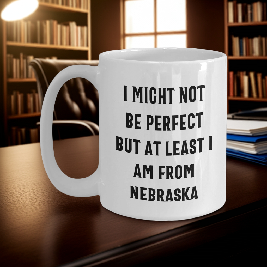 Funny Nebraska Quotes White Coffee Mug Gifts from Men to Nebraska Women for Mother's Day Unique Gifts - Mallard Moon Gift Shop
