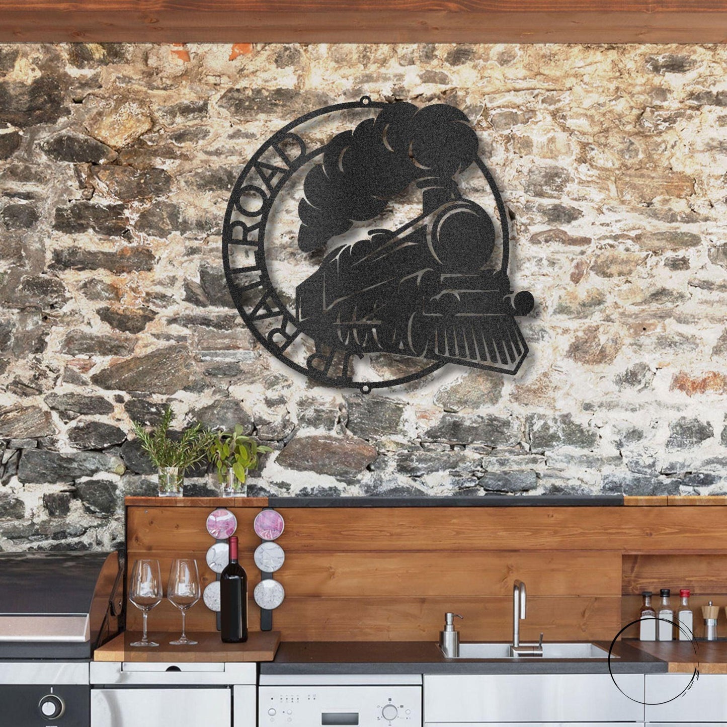 Steam Locomotive Train Custom Name Metal Art Wall Sign - Mallard Moon Gift Shop