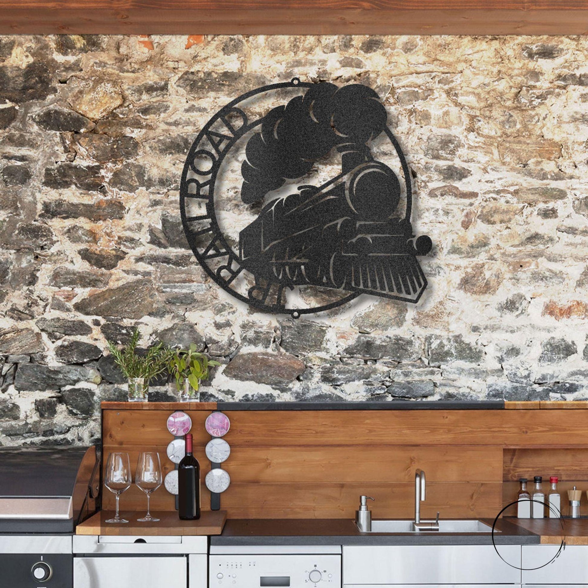 Steam Locomotive Train Custom Name Metal Art Wall Sign - Mallard Moon Gift Shop