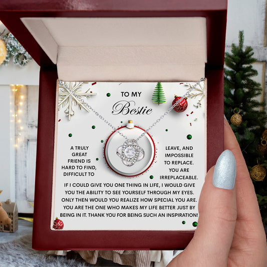 Gift for Bestie - The One - Love Knot Pendant Necklace - Mallard Moon Gift Shop