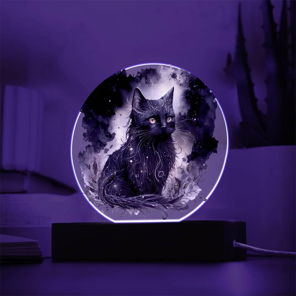Black Cat Magic: Spooky Acrylic Decor - Mallard Moon Gift Shop
