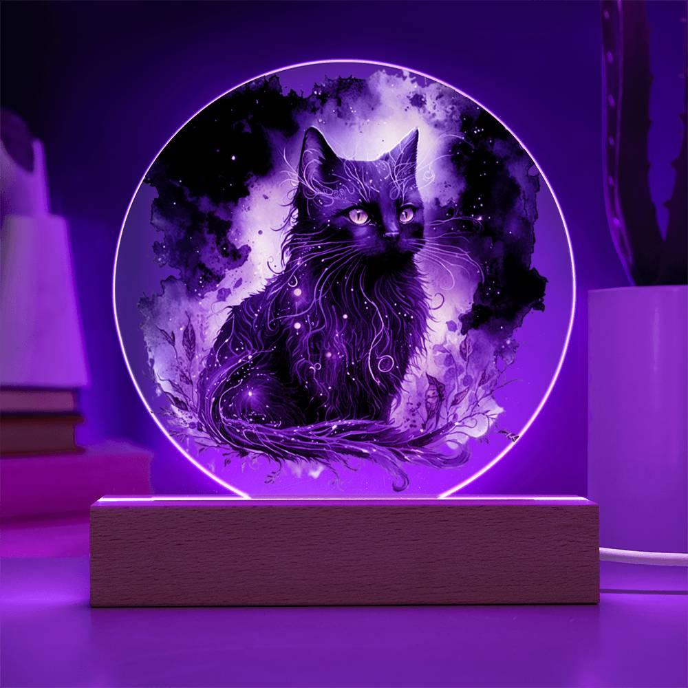 Black Cat Magic: Spooky Acrylic Decor - Mallard Moon Gift Shop