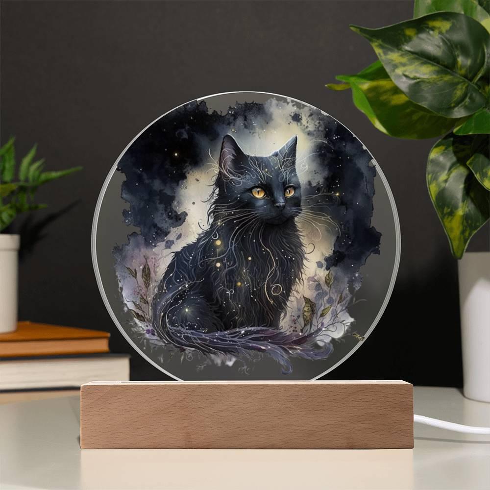 Black Cat Magic: Spooky Acrylic Decor - Mallard Moon Gift Shop