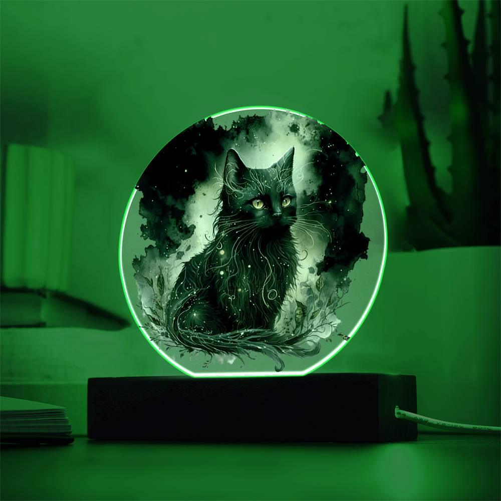 Black Cat Magic: Spooky Acrylic Decor - Mallard Moon Gift Shop