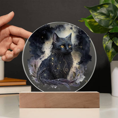 Black Cat Magic: Spooky Acrylic Decor - Mallard Moon Gift Shop