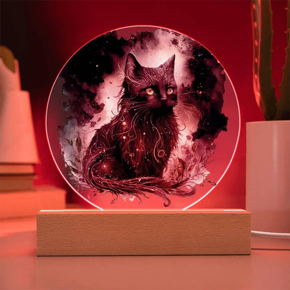 Black Cat Magic: Spooky Acrylic Decor - Mallard Moon Gift Shop