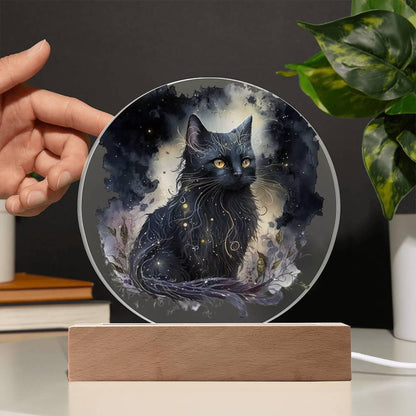 Black Cat Magic: Spooky Acrylic Decor - Mallard Moon Gift Shop