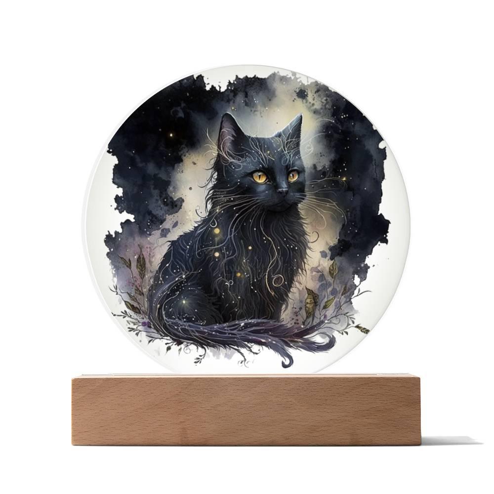 Black Cat Magic: Spooky Acrylic Decor - Mallard Moon Gift Shop