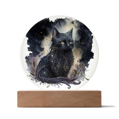 Black Cat Magic: Spooky Acrylic Decor - Mallard Moon Gift Shop