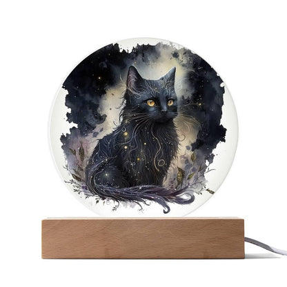 Black Cat Magic: Spooky Acrylic Decor - Mallard Moon Gift Shop