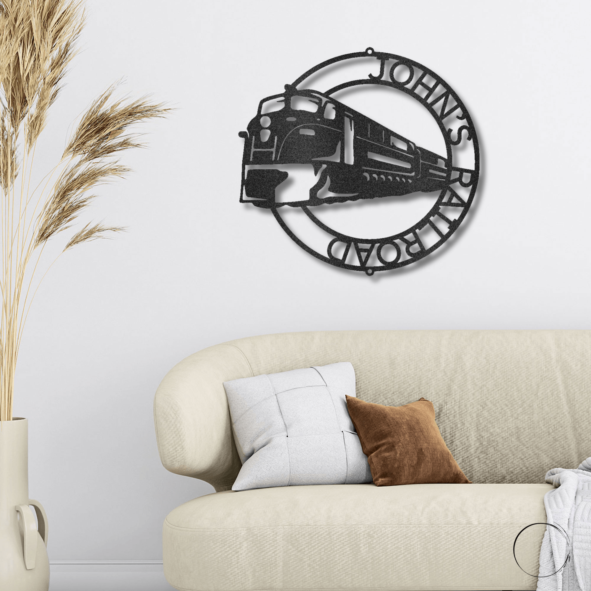 Train Ring Personalized Metal Art Steel Wall Sign - Mallard Moon Gift Shop