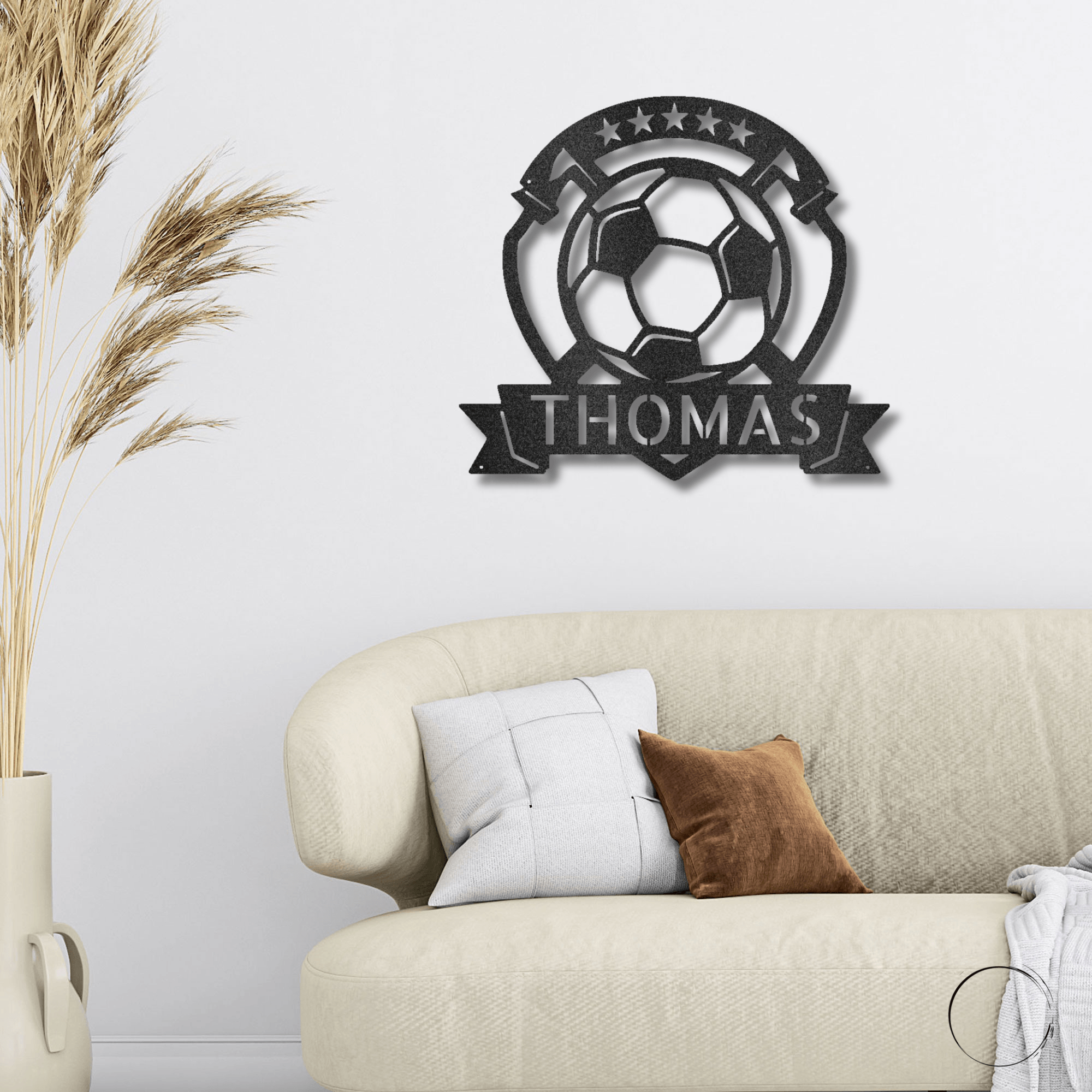 Soccer Plaque Custom Name Steel Wall Sign - Mallard Moon Gift Shop