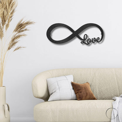 Infinite Love Steel Wall Sign Metal Art Valentine Wedding Anniversary Gift - Mallard Moon Gift Shop