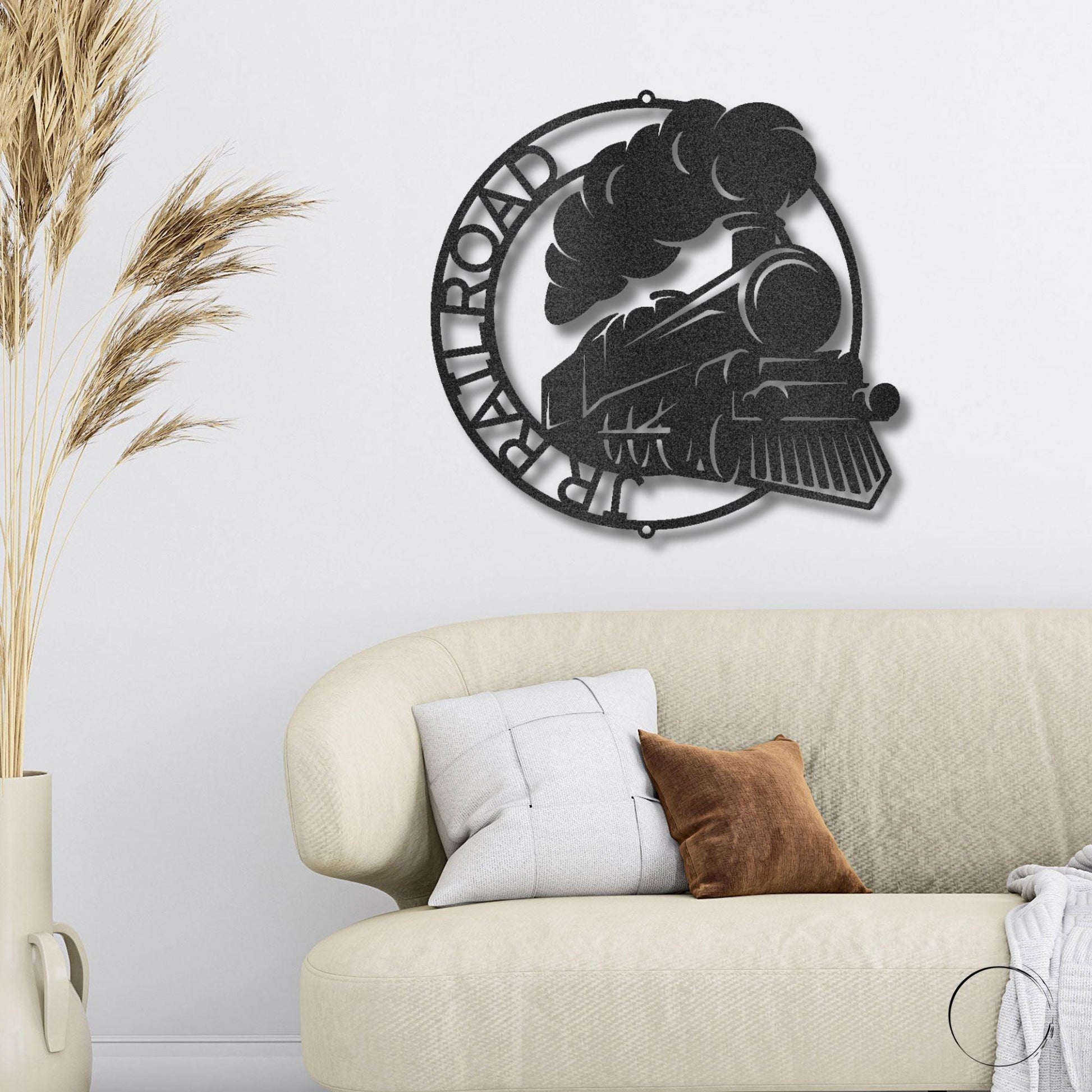 Steam Locomotive Train Custom Name Metal Art Wall Sign - Mallard Moon Gift Shop