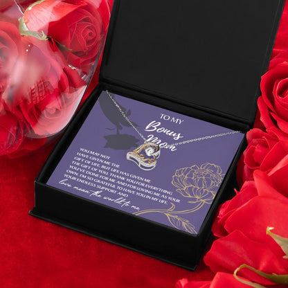 Bonus Mom Gift Thank You for Everything Heart Pendant Necklace - Mallard Moon Gift Shop