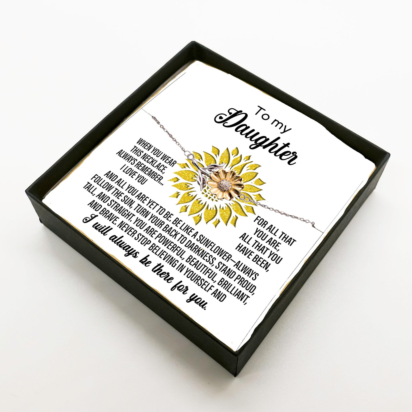 Daughter Jewelry - Be Like a Sunflower Bracelet Graduation Birthday Holiday Gift - Mallard Moon Gift Shop