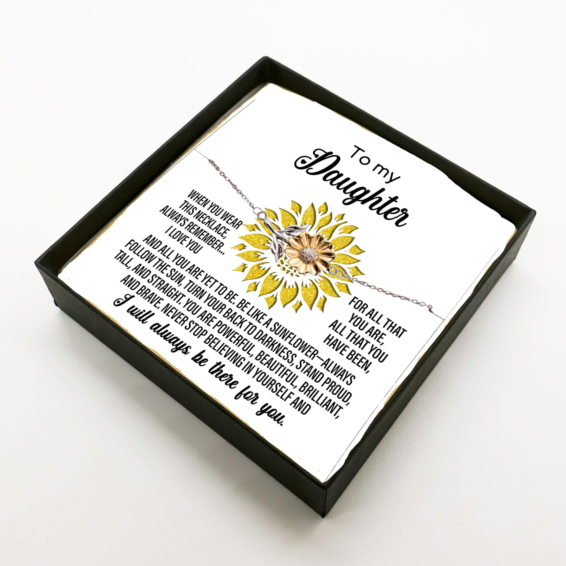 Daughter Jewelry - Be Like a Sunflower Bracelet Graduation Birthday Holiday Gift - Mallard Moon Gift Shop