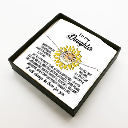 Daughter Jewelry - Be Like a Sunflower Bracelet Graduation Birthday Holiday Gift - Mallard Moon Gift Shop