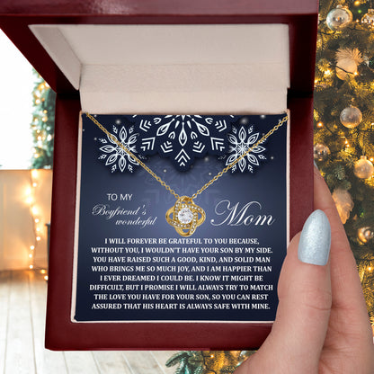 Gift for Boyfriend's Mom - By My Side - Love Knot Pendant Necklace - Mallard Moon Gift Shop