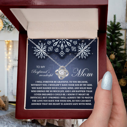 Gift for Boyfriend's Mom - By My Side - Love Knot Pendant Necklace - Mallard Moon Gift Shop