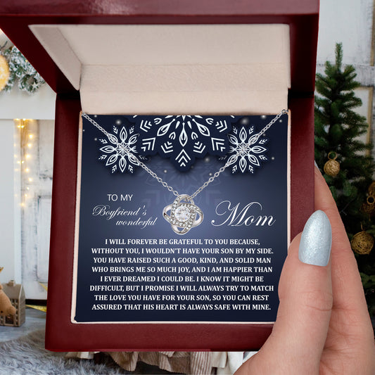 Gift for Boyfriend's Mom - By My Side - Love Knot Pendant Necklace - Mallard Moon Gift Shop