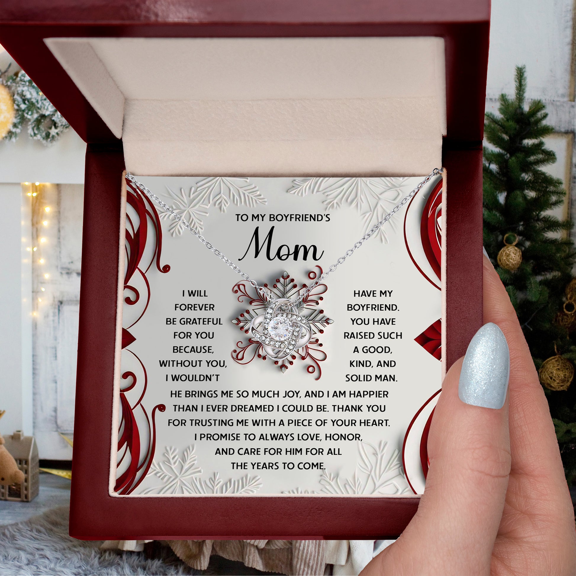 Gift for Boyfriend's Mom - I Could Be - Love Knot Pendant Necklace - Mallard Moon Gift Shop