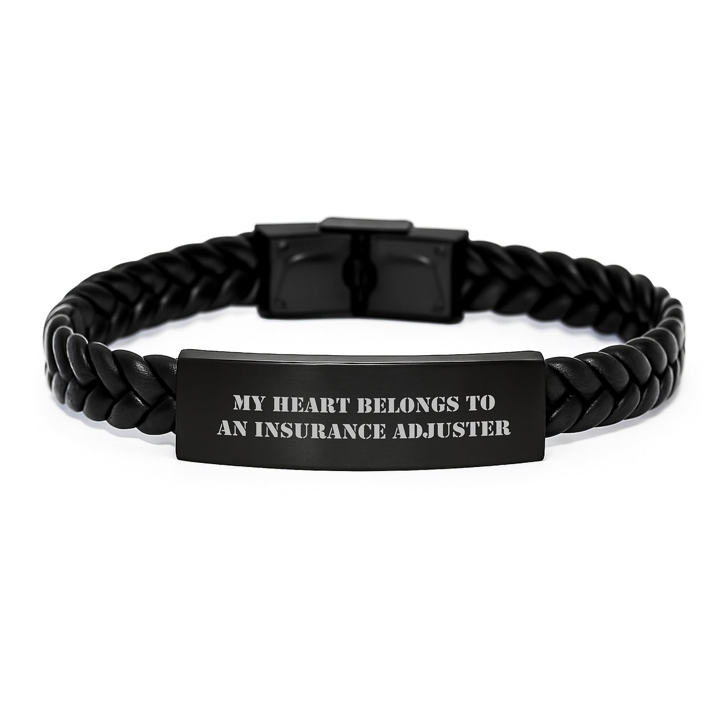 Funny Insurance Adjuster Gifts from Friends Christmas Unique Accessories Interlaced Leather Bracelet for Insurance Adjuster Enthusiasts - Image 1
