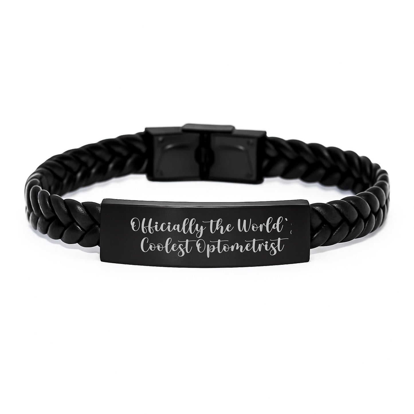 Gifts from Friends for the Officially Coolest Optometrist - Interlaced Leather Bracelet for Men - Christmas Unique Gift Ideas - Image 1