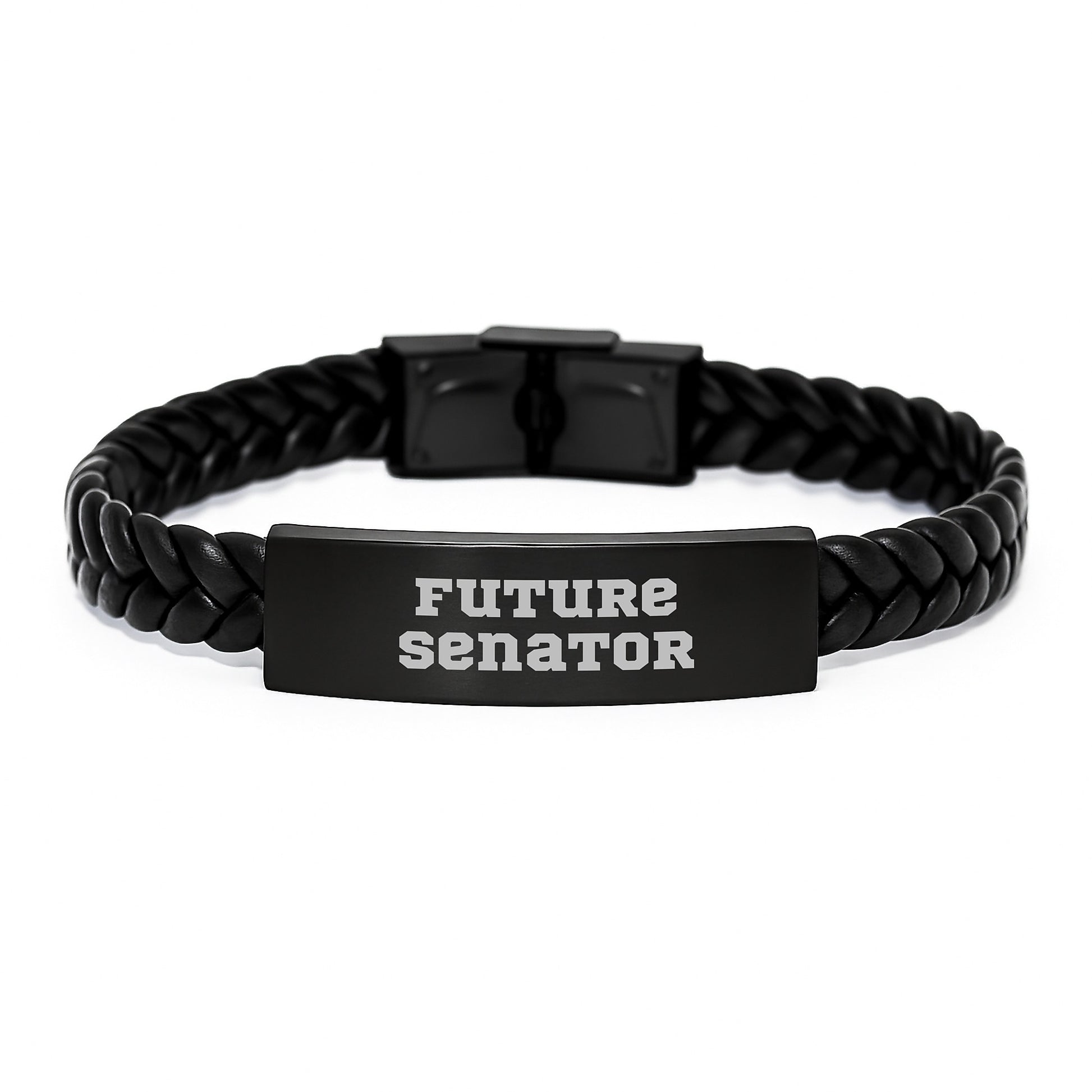 Funny Senator Interlaced Leather Bracelet Gifts from Men to Future Senator, Christmas Unique Gifts for Senator - Image 1