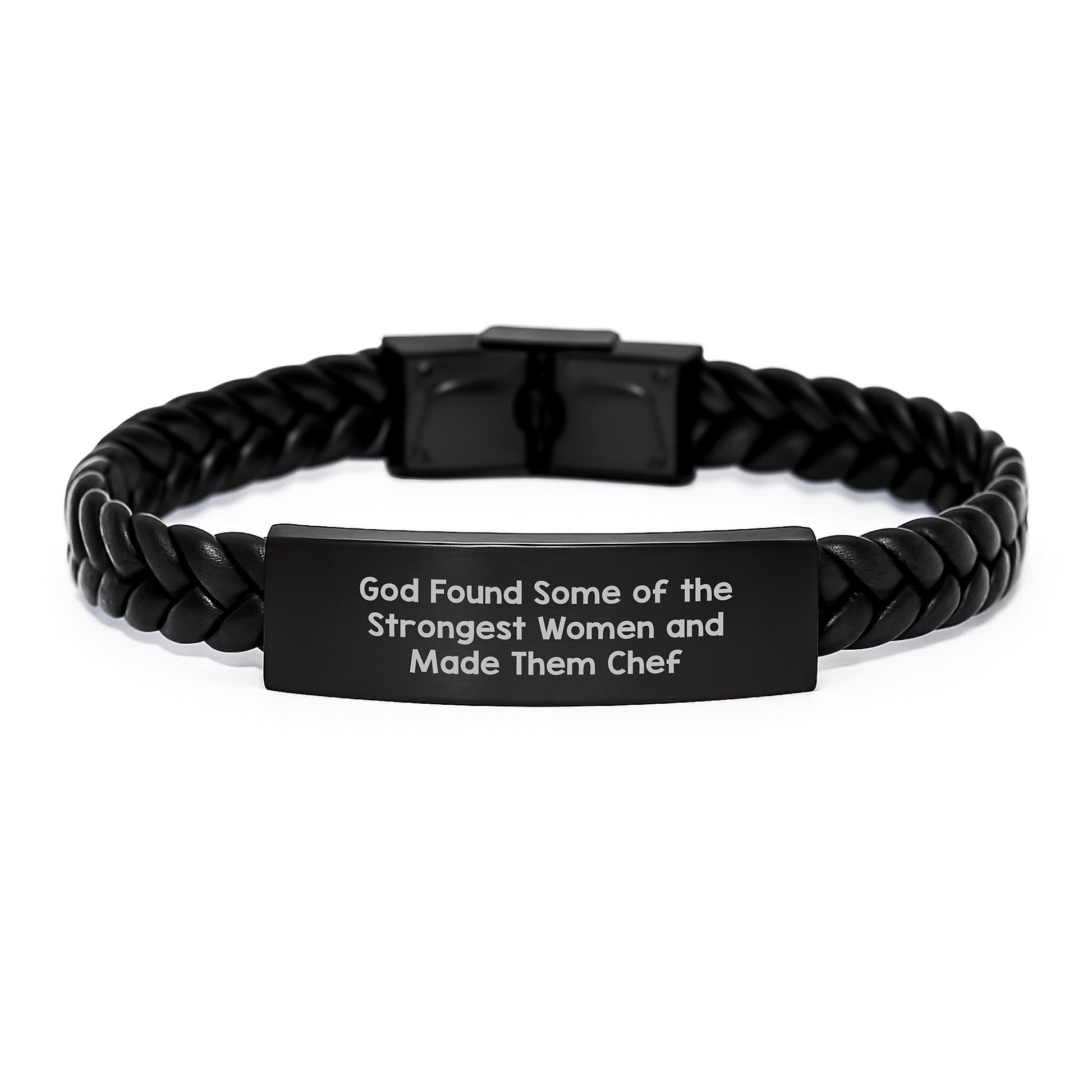 Inspiring Chef Gifts from Friends, Unique Interlaced Leather Bracelets for Men, Women, Coworkers, Funny Quotes for Christmas Unique Gifts - Image 1