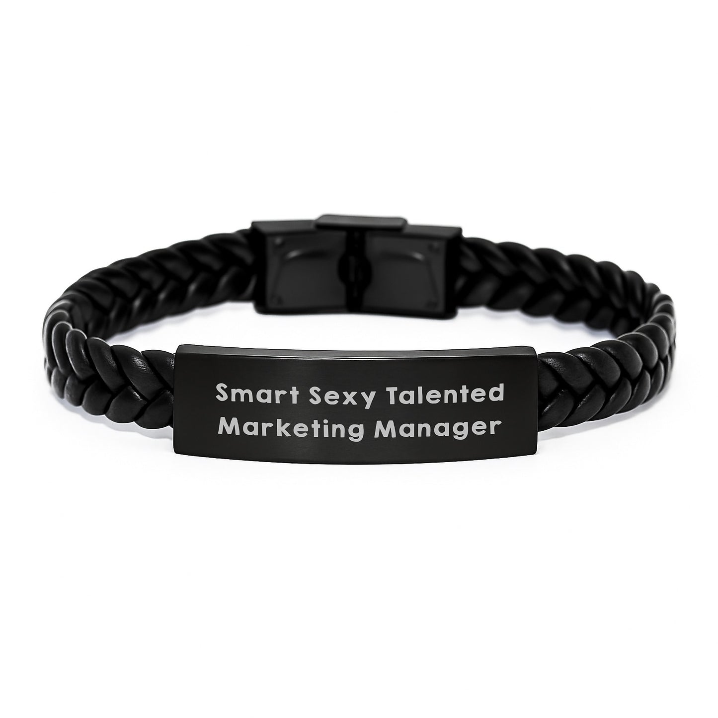 Funny Smart Sexy Marketing Manager Gifts from Friends, Unique Interlaced Leather Bracelet for Marketing Manager, Christmas Unique Gifts for Men - Image 1