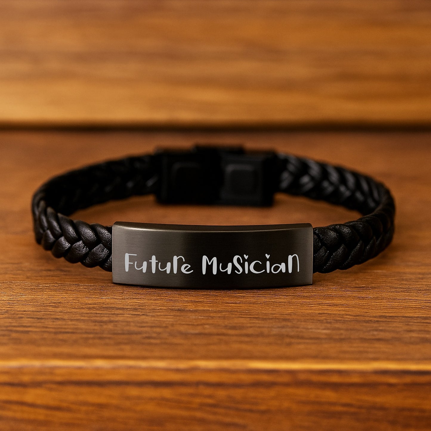 Funny Musician Gift Inspirational Interlaced Leather Braclet for Future Musician Birthday Presents from Friends - Image 2