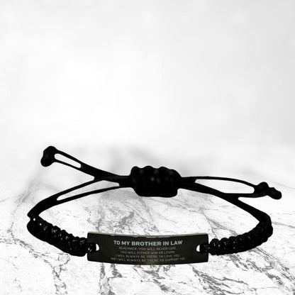 Brother In Law Gifts, Remember, you will never lose. You will either WIN or LEARN, Keepsake Black Rope Bracelet Engraved, Birthday Christmas Gifts Ideas - Mallard Moon Gift Shop