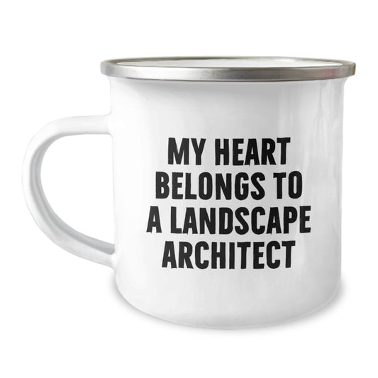 Funny Landscape Architect Gifts from Friends - My Heart Belongs To A Landscape Architect Christmas Unique Mugs for Women - Image 1
