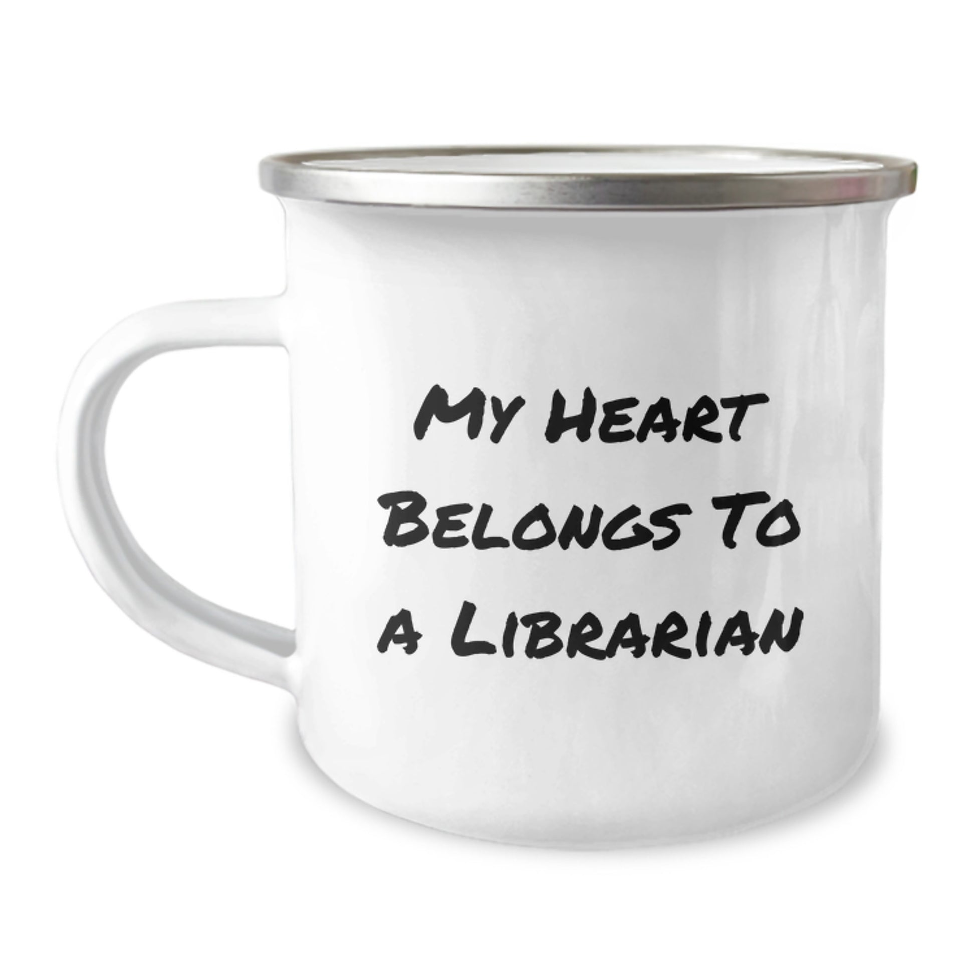 Funny Librarian Gifts for Men - 'My Heart Belongs To A Librarian' Christmas Unique Gifts from Friends for Librarian Lovers - Image 1